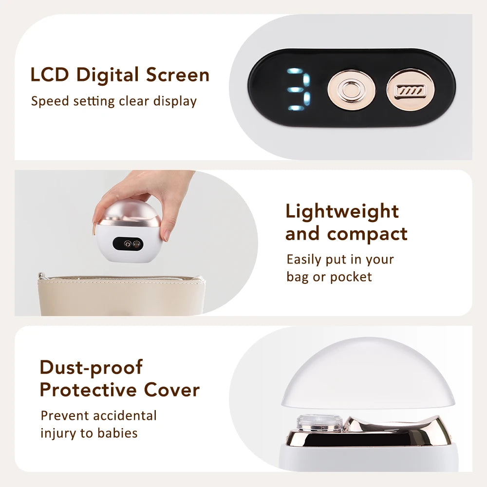 Electric Nail Trimmer and Polisher with LED Light - 7