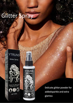 Shimmering High-Gloss Glitter Spray for Body, Hair, and Clothes