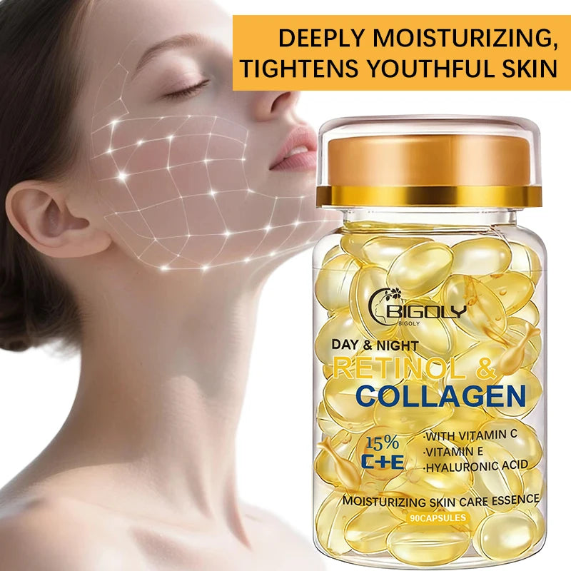 Retinol and Collagen Moisturizing Face Serum Capsules - 2