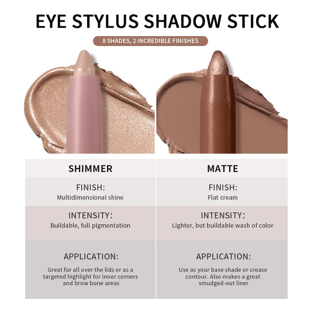 Waterproof Cream Eyeshadow Stick for Long-Lasting Eye Makeup - 5