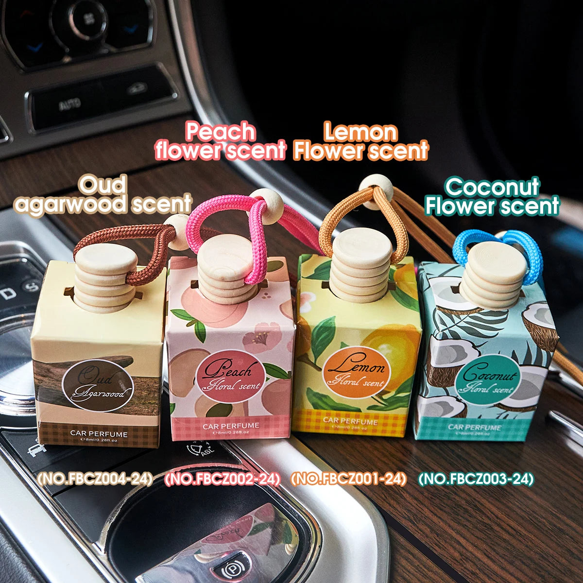 Hanging Fragrant Wooden Car Air Freshener - 28