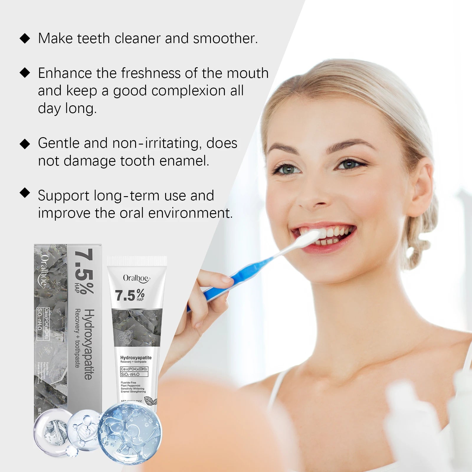 Hydroxyapatite Enamel Repair and Whitening Toothpaste - 16