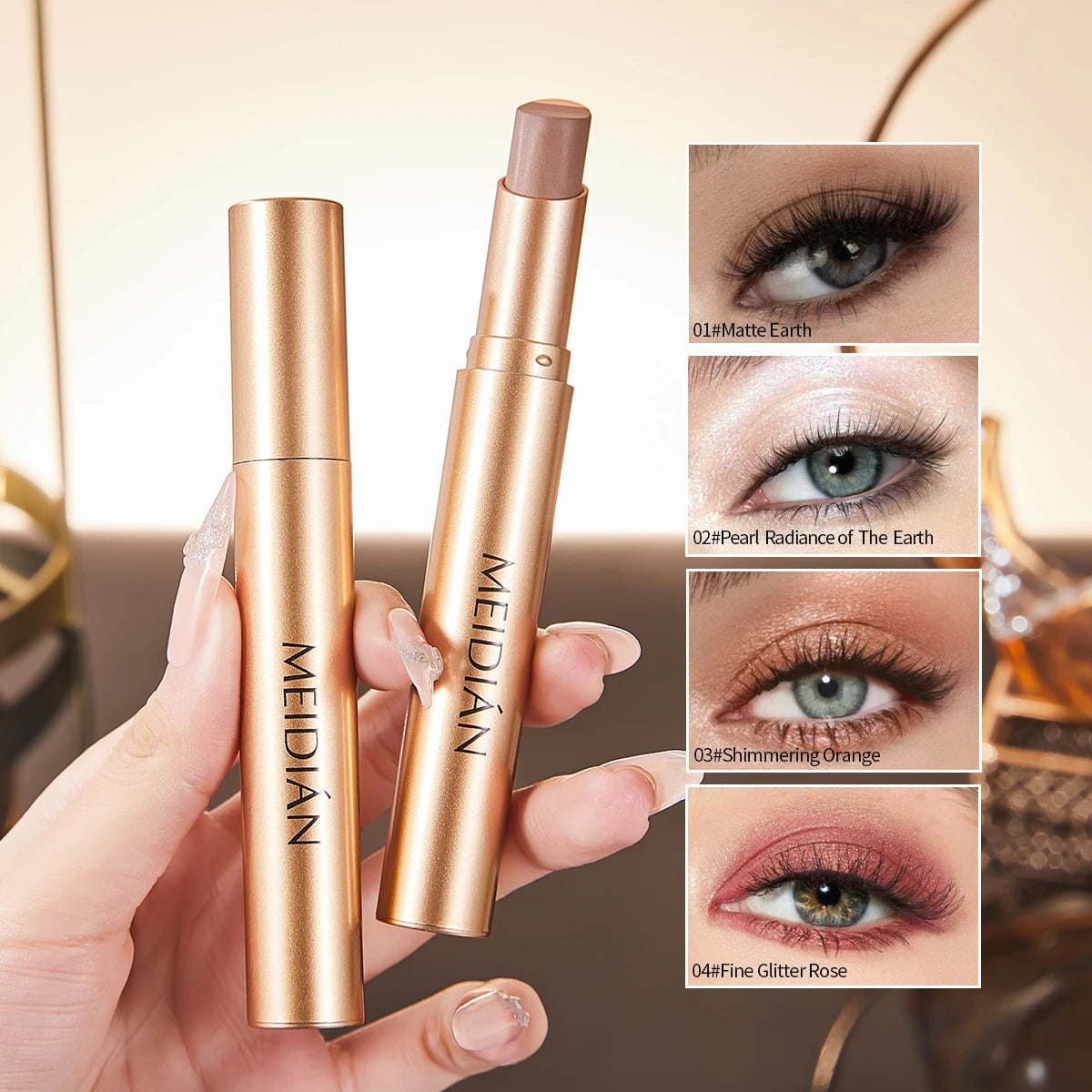Three-Tone Gradient Eyeshadow Stick for Beginners - 1