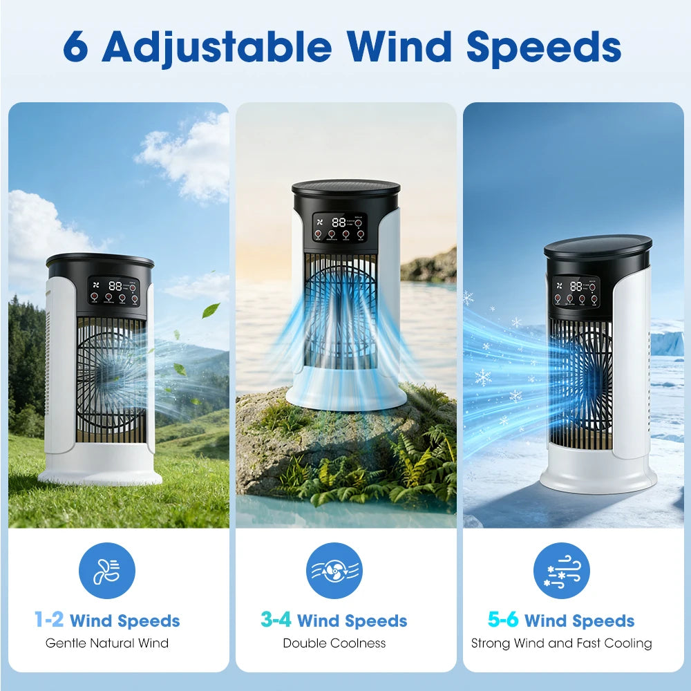 Portable Desktop Air Cooling and Humidifying Fan - 2