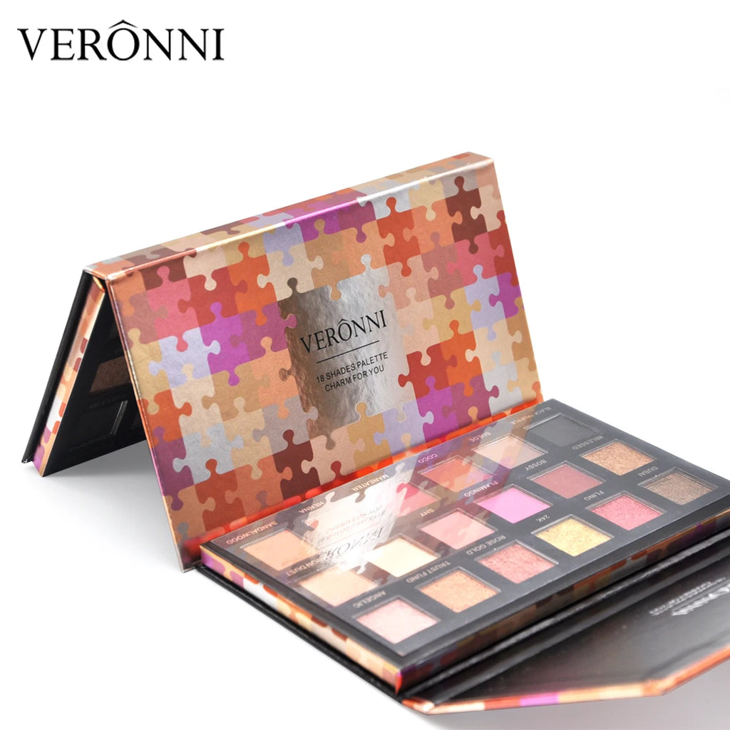 18-Color Waterproof Long-Lasting Eyeshadow Palette