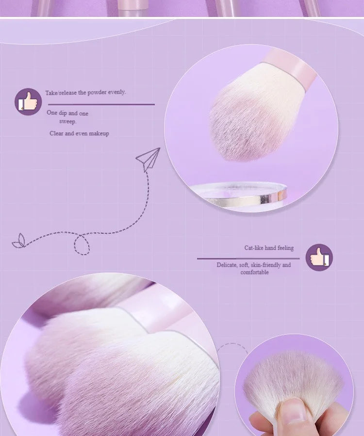 10-Piece Professional Soft Makeup Brush Set
