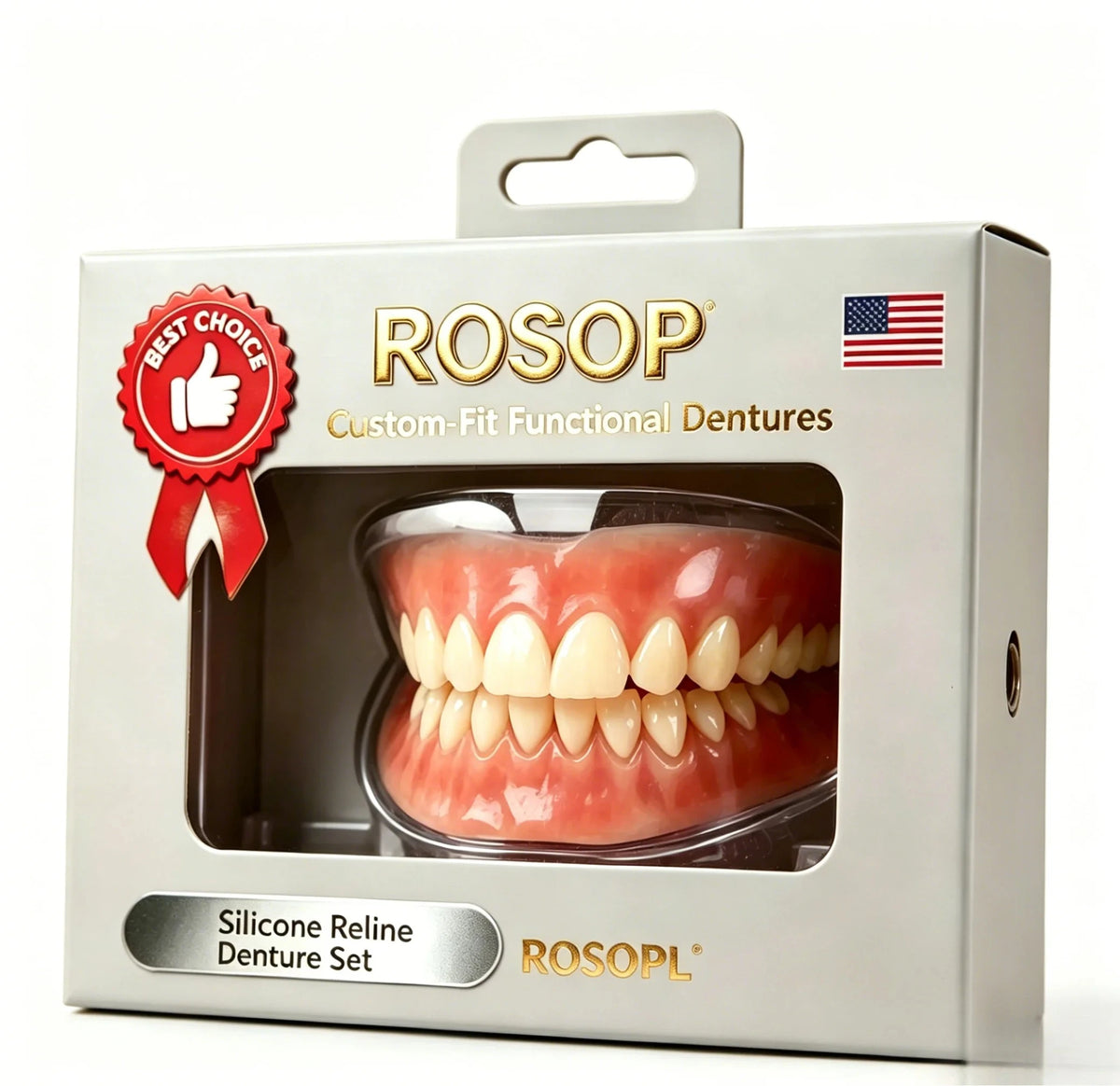 Comfortable Soft Silicone Denture Set for Men and Women