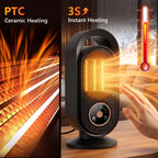 Portable Ceramic Space Heater for Desk and Bedroom