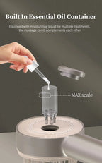 Electric Scalp Massager and Hair Growth Serum Applicator Comb