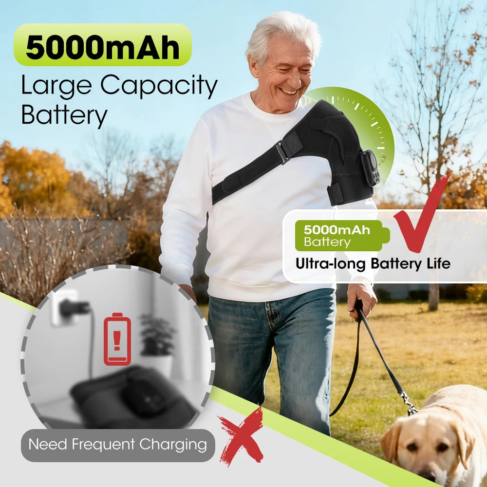 Cordless Heated Shoulder Massage Brace with App Control