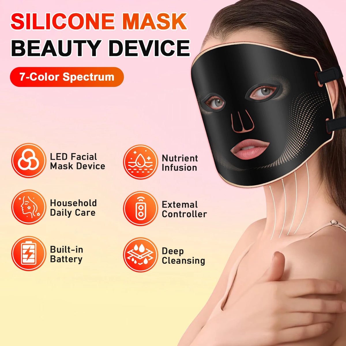 7-Color LED Facial Rejuvenation Mask