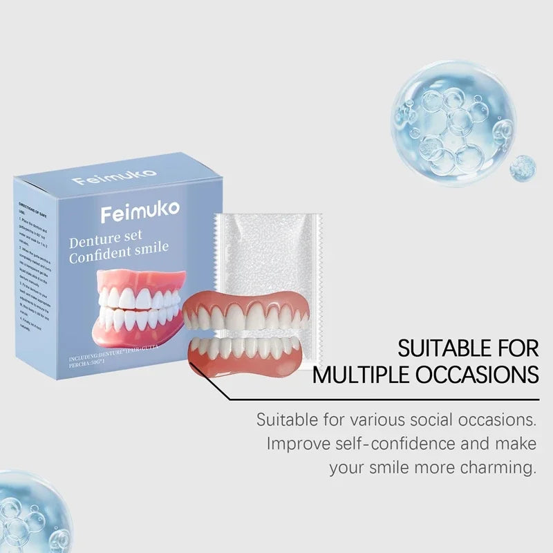 Temporary Cosmetic Dentures for Instant Smile Confidence