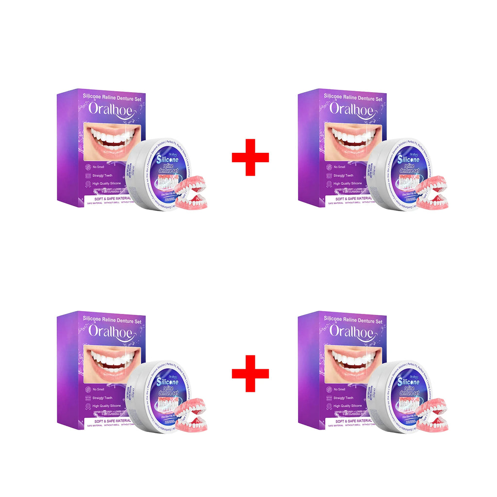 Comfortable Silicone Denture Reline and Fitting Set