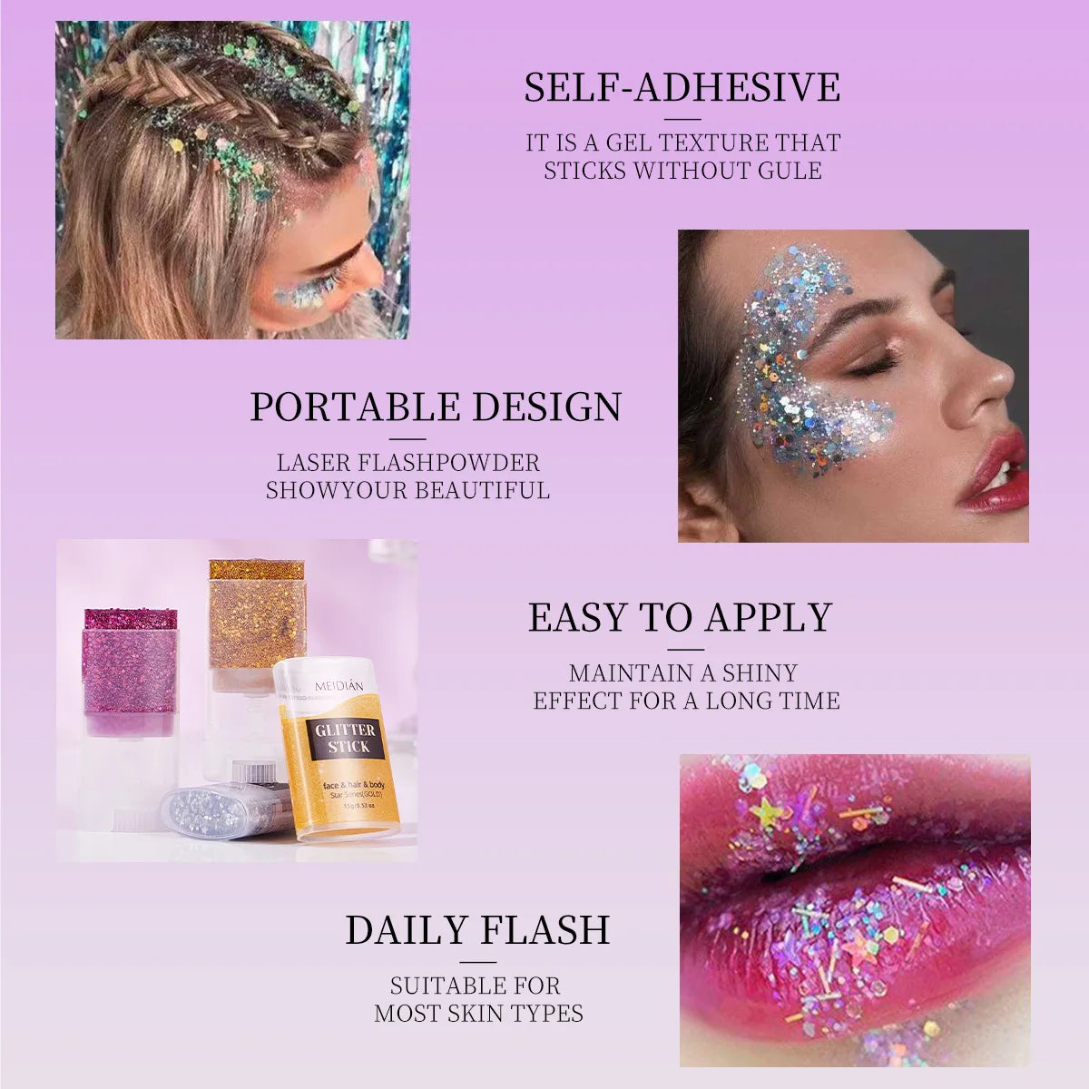 Shimmering Body and Face Glitter Stick - 4