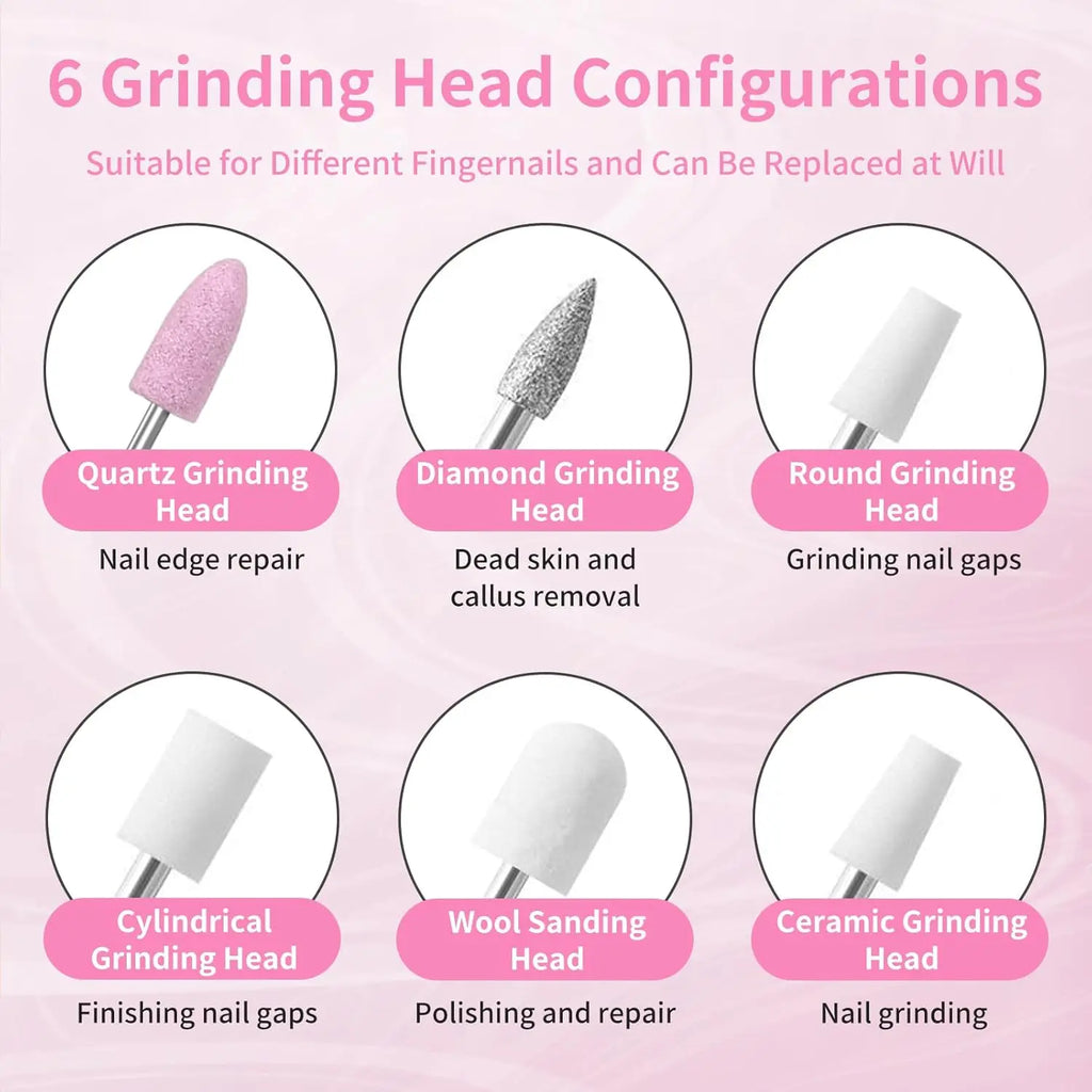 Portable Cordless Electric Nail Drill Kit