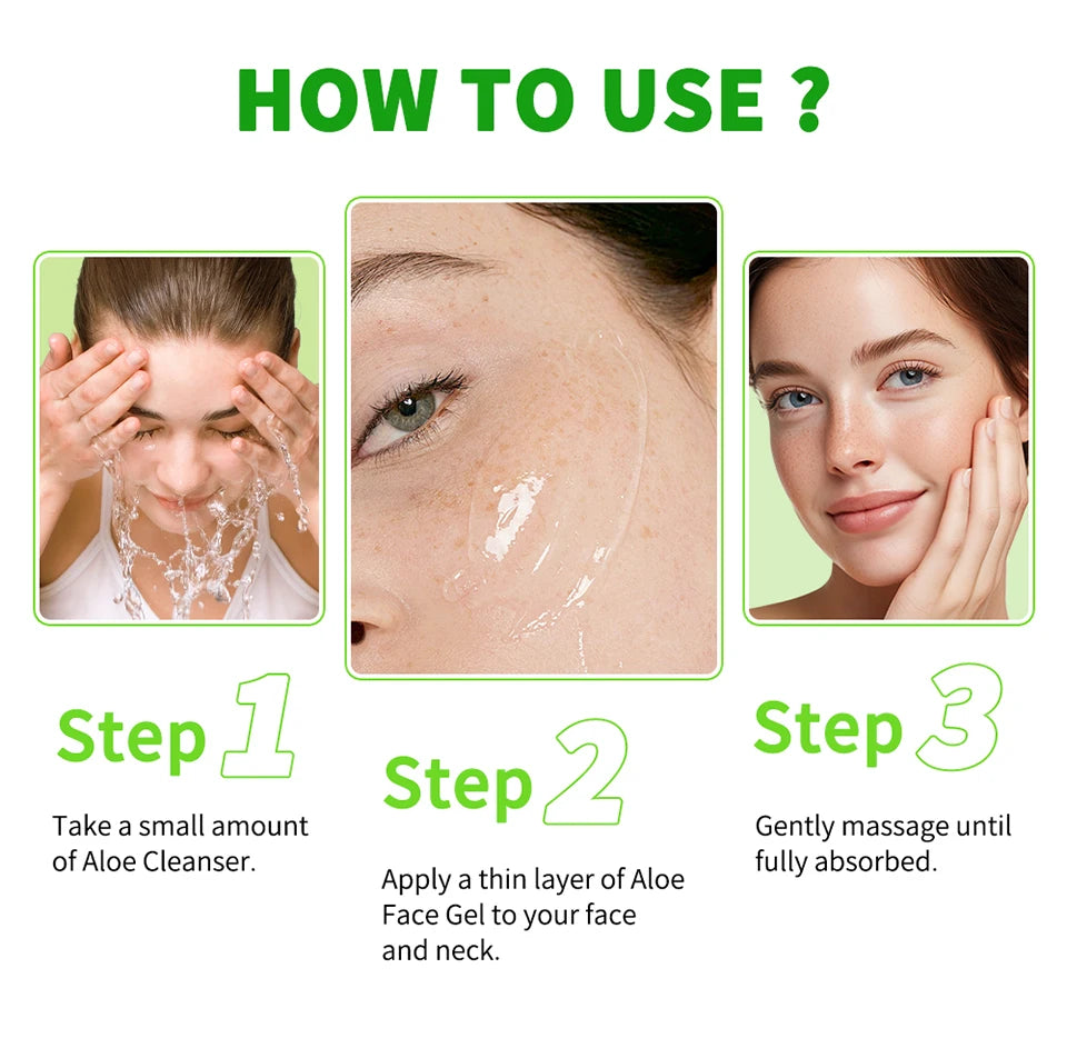 Soothing Aloe Vera Moisturizing Gel for Face and Skin