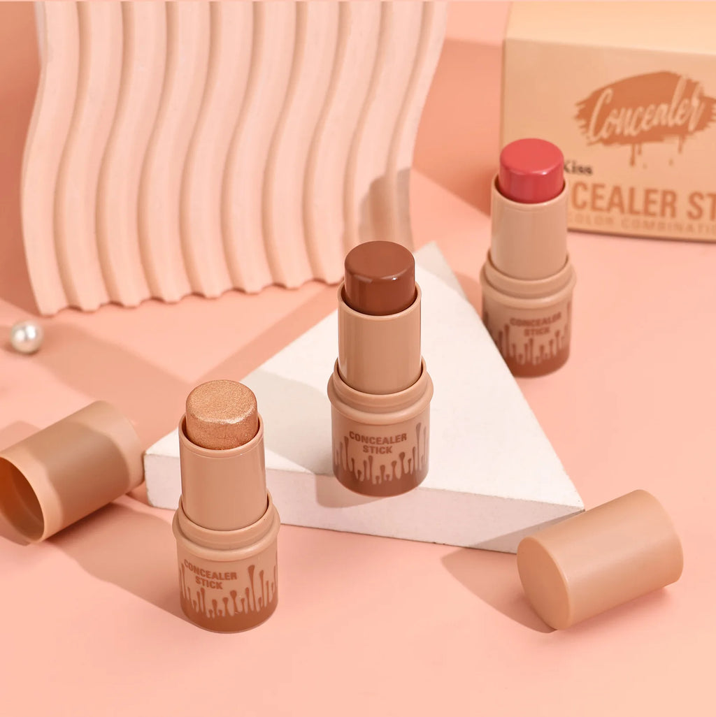 3-Piece Face Contouring and Highlighting Makeup Set