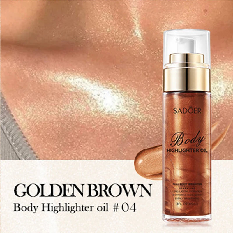 Shimmering Body Highlighter Oil for Radiant Skin