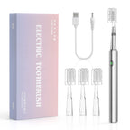 Sonic Rechargeable Electric Toothbrush with 4 Replacement Heads