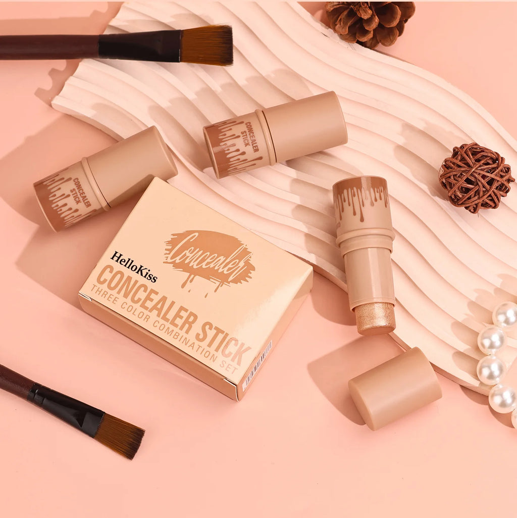 3-Piece Face Contouring and Highlighting Makeup Set