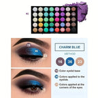 40-Color Professional Eyeshadow Palette with Makeup Brush Set
