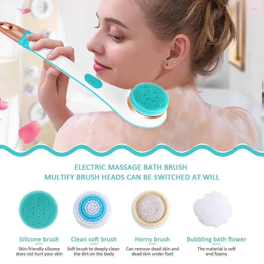 Electric Long-Handle Spin Bath Brush