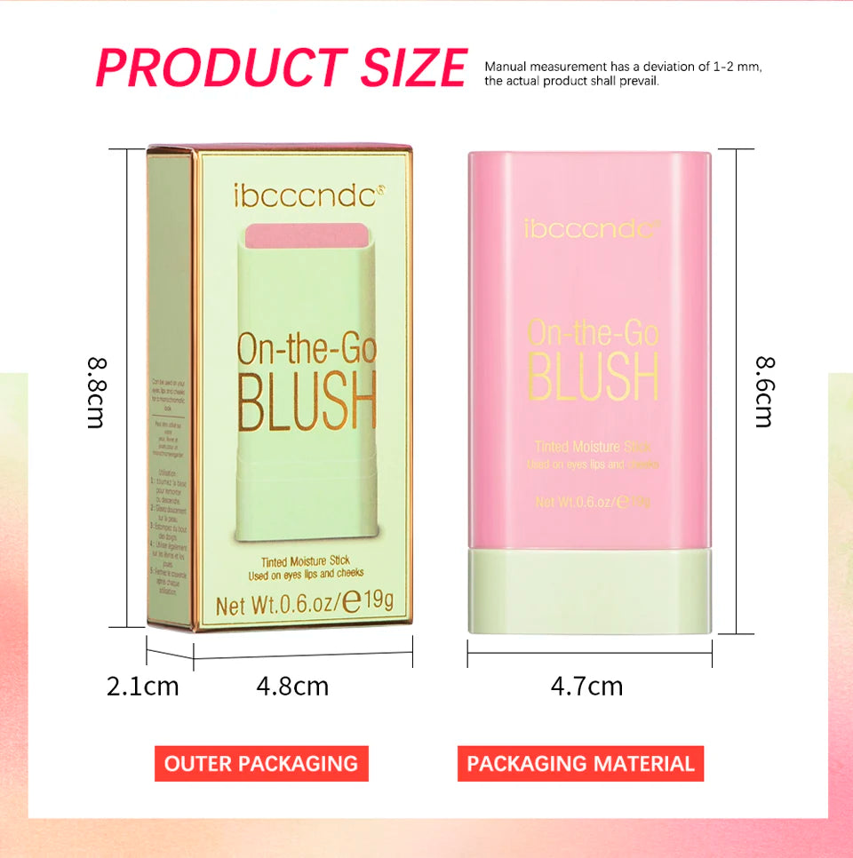 Cream Blush and Lip Tint Stick for Natural Glow