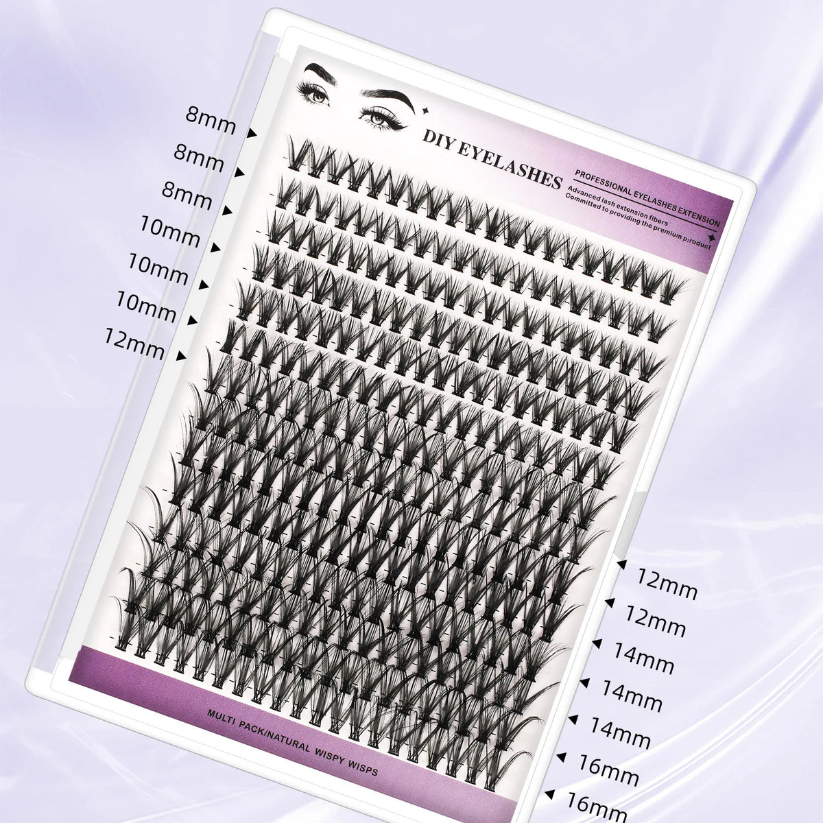 DIY Cluster Eyelash Extension Kit for Natural Wispy Look