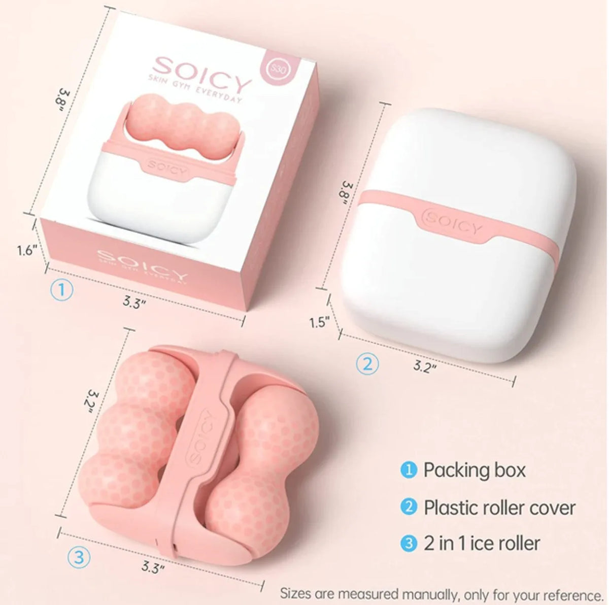 Dual-Action Facial Ice Roller for Puffiness and Skin Cooling