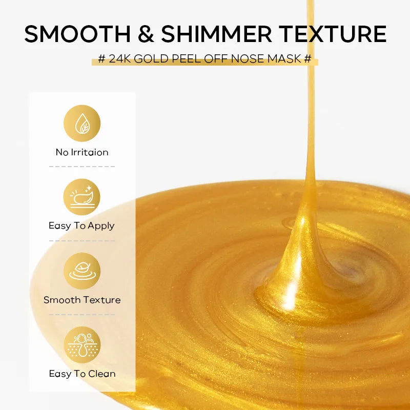 24K Gold Deep Cleansing Pore Peel-Off Nose Mask