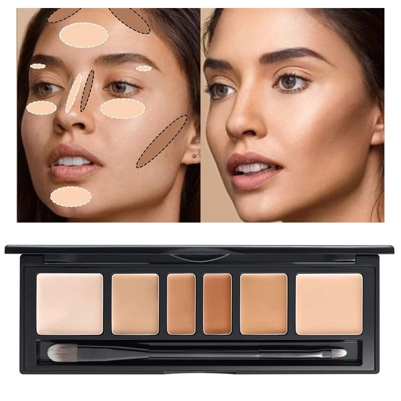 6-Color Professional Face Concealer and Corrector Palette