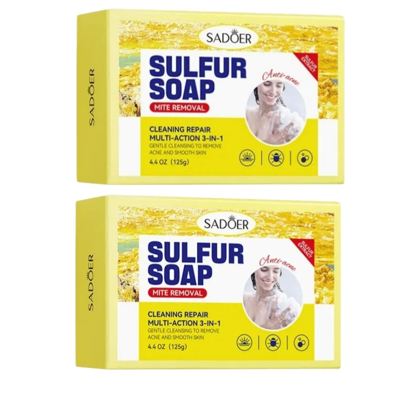 Sulfur Anti-Acne and Mite Removing Facial Soap - 17