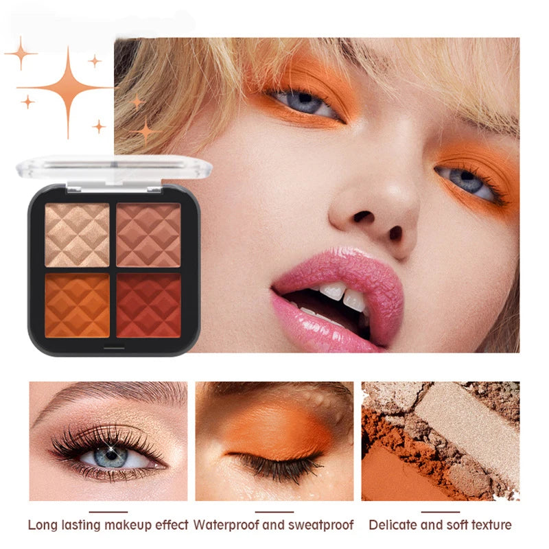 4-Color Shimmer and Matte Eyeshadow Palette