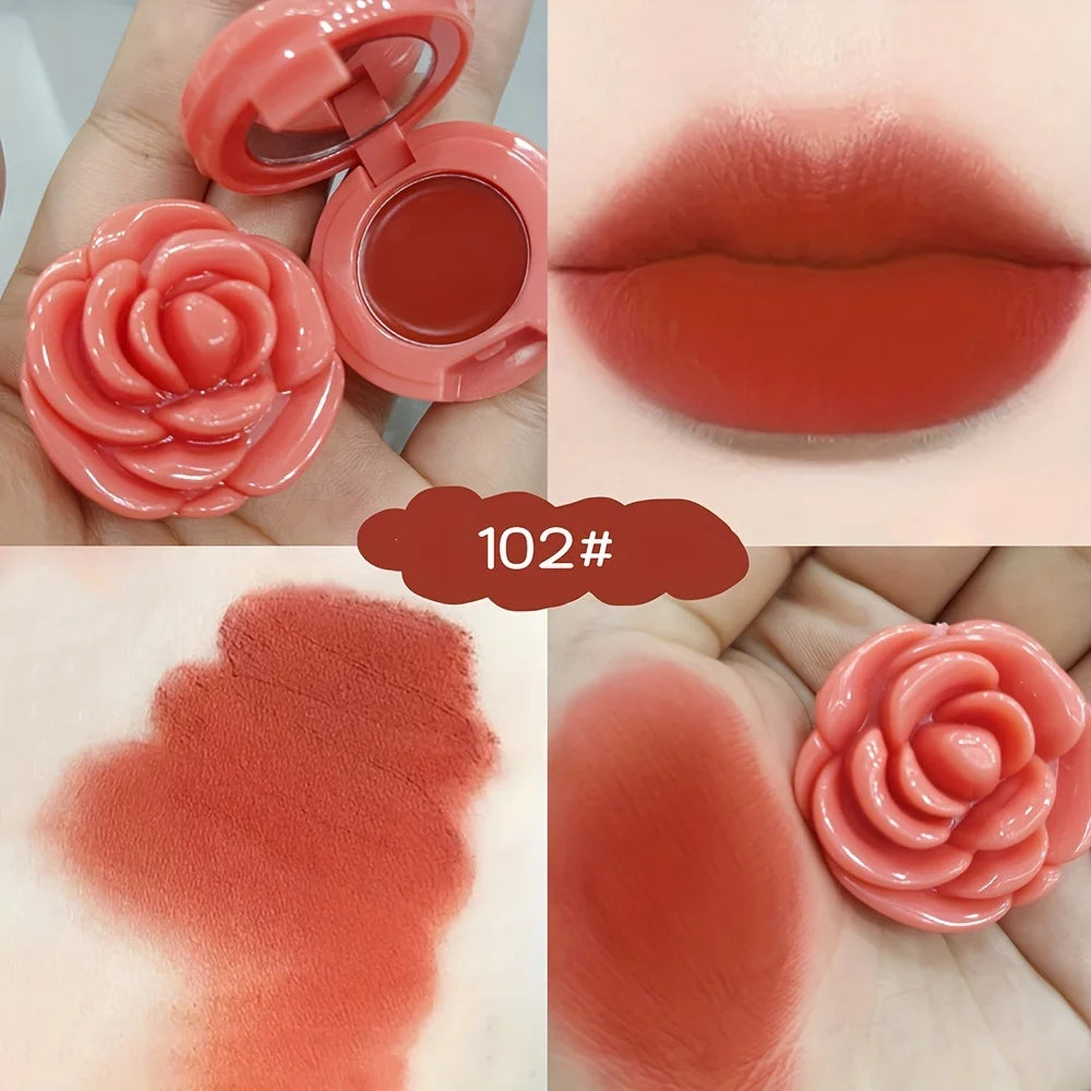 Rose-Shaped Velvet Matte Lip and Cheek Clay - 9