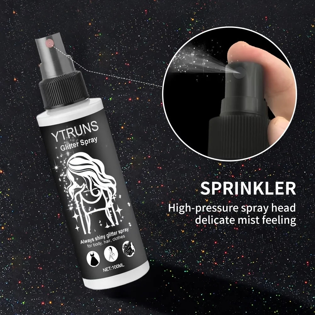 Shimmering High-Gloss Glitter Spray for Body, Hair, and Clothes - 14