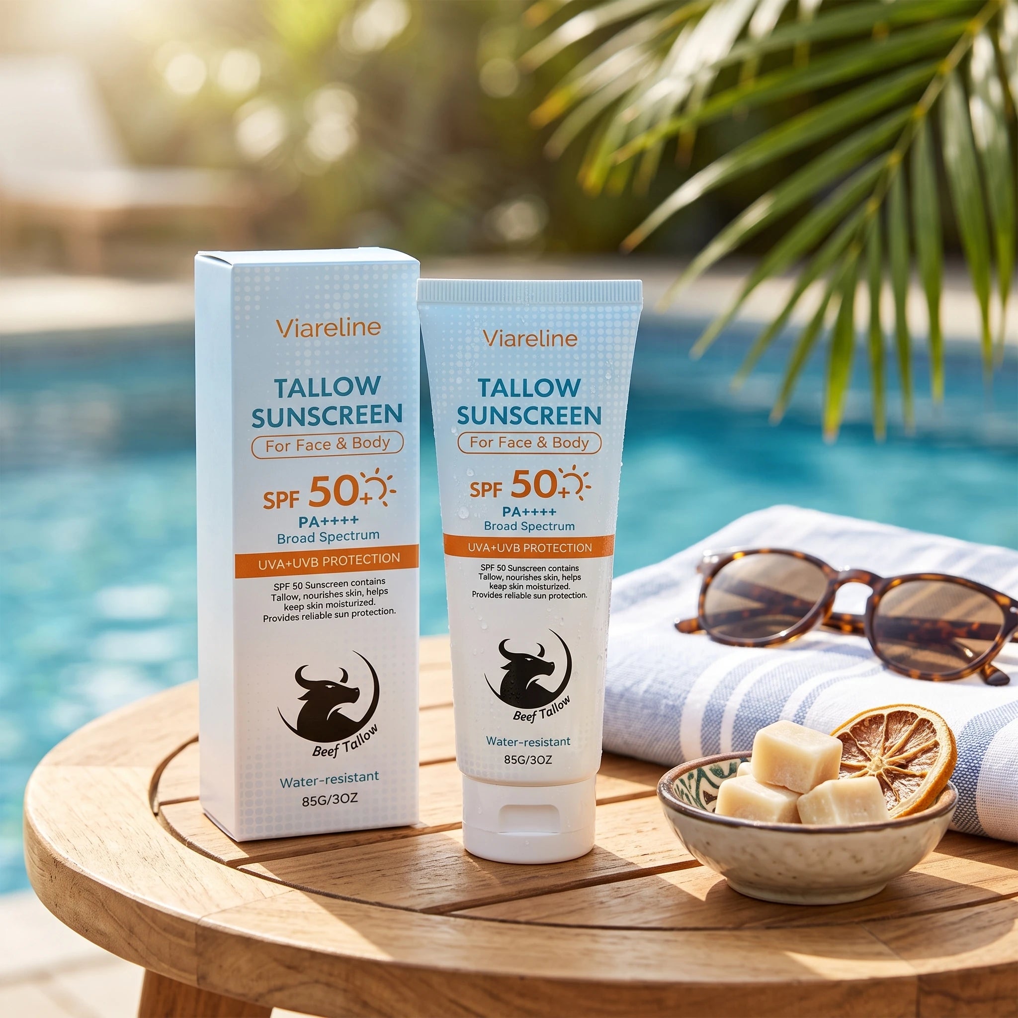 SPF 50 Nourishing Tallow Sunscreen for Face and Body - 5