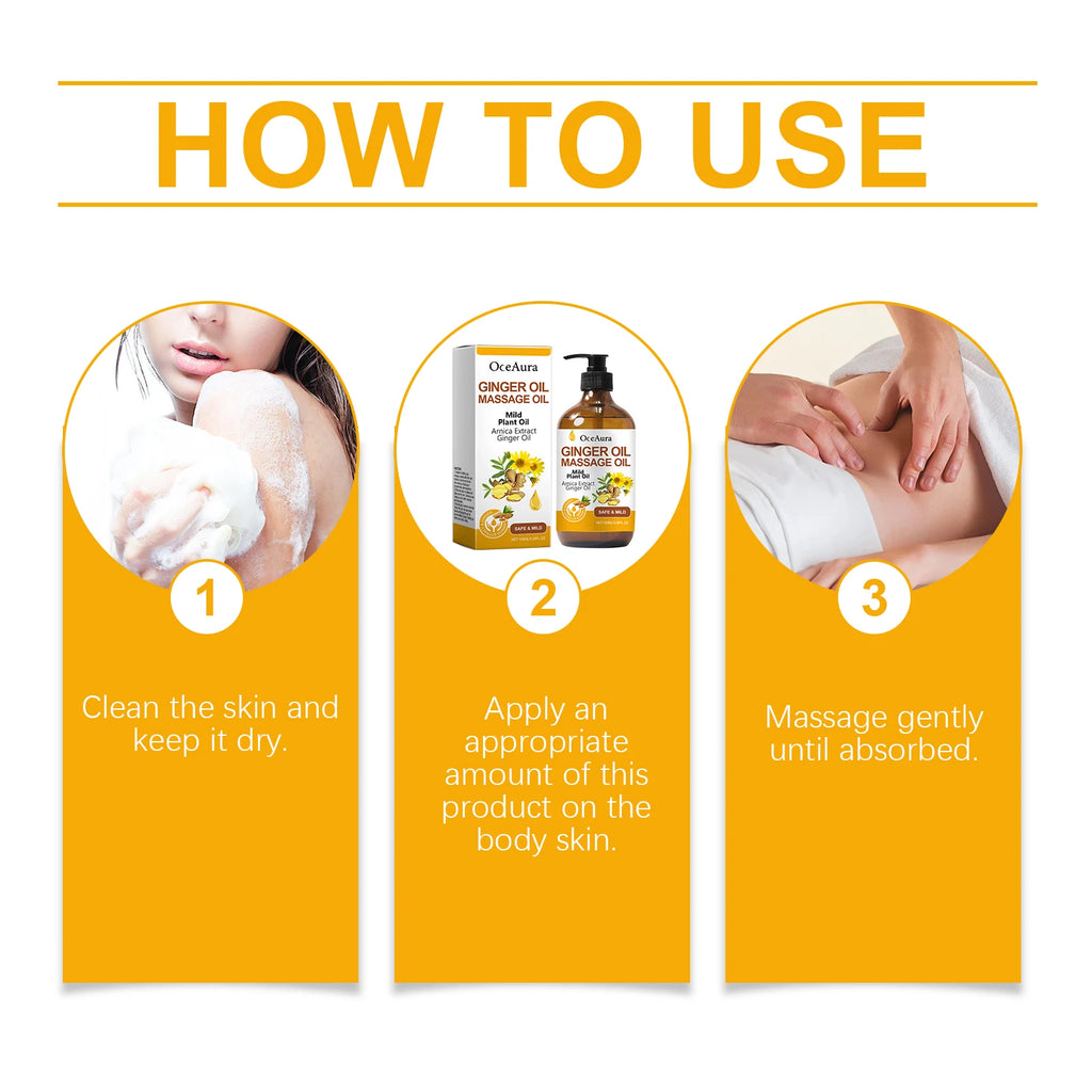 Relaxing Ginger Body Massage Oil for Muscle Relief