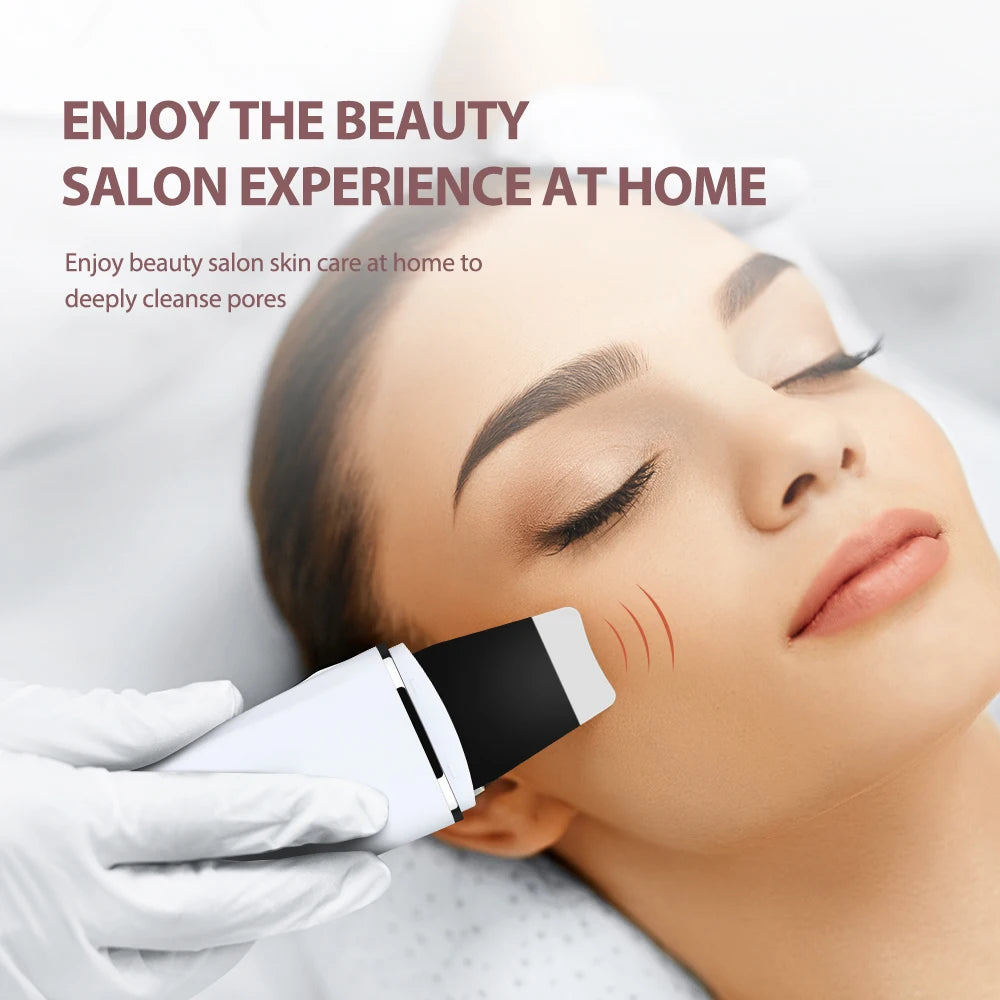 Ultrasonic Facial Skin Scrubber and Pore Cleaner