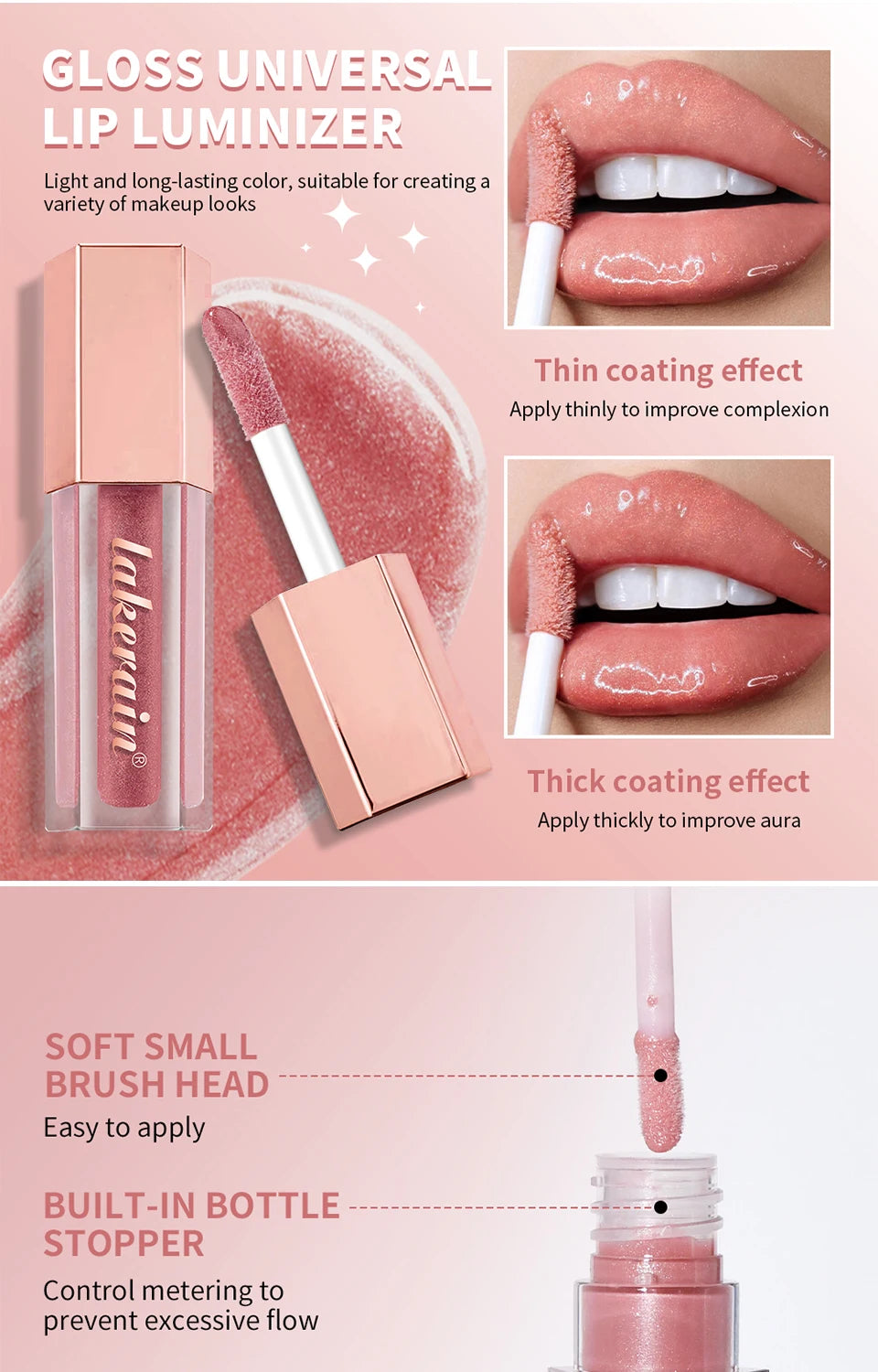 Hydrating Shimmer Lip Gloss for Plump and Moisturized Lips - 9