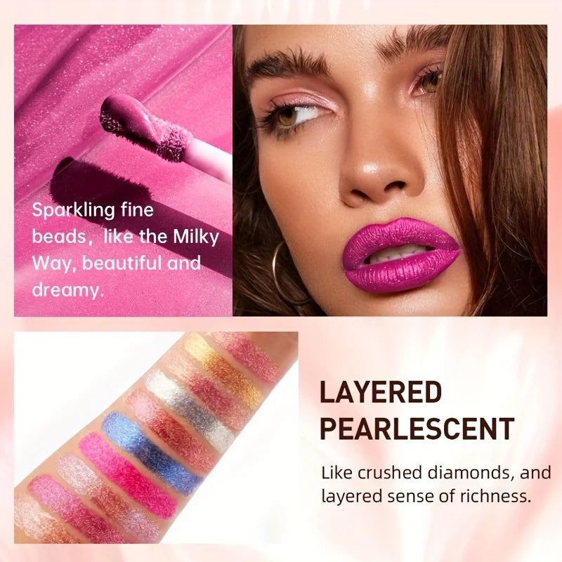 Shimmering Long-Lasting Waterproof Liquid Lipstick - 4