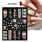 Festive Christmas Holiday Nail Art Decals