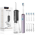 Portable Sonic Electric Toothbrush and Water Flosser Oral Care Set