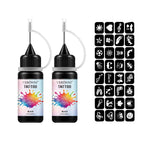 Waterproof Temporary Tattoo Ink Kit with Stencils