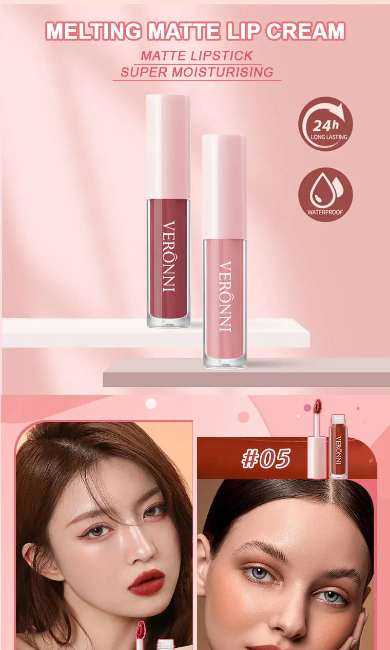 Long-Lasting Waterproof Matte Liquid Lipstick
