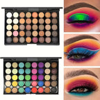 40-Color Professional Eyeshadow Palette with Makeup Brush Set