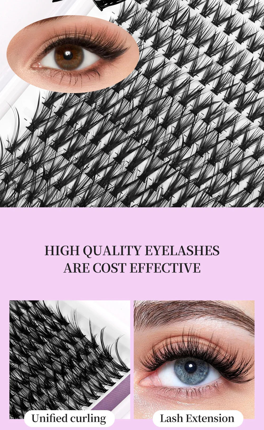 DIY Cluster Eyelash Extension Kit for Natural Wispy Look - 9