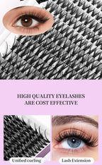 DIY Cluster Eyelash Extension Kit for Natural Wispy Look