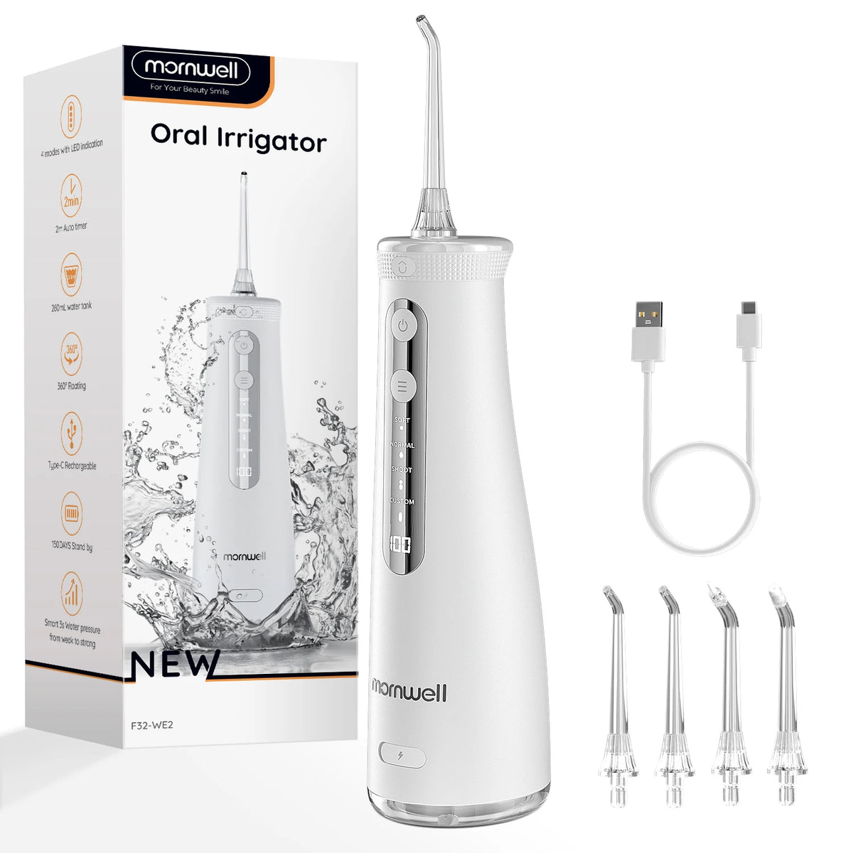 Portable Cordless Water Flosser for Deep Teeth Cleaning