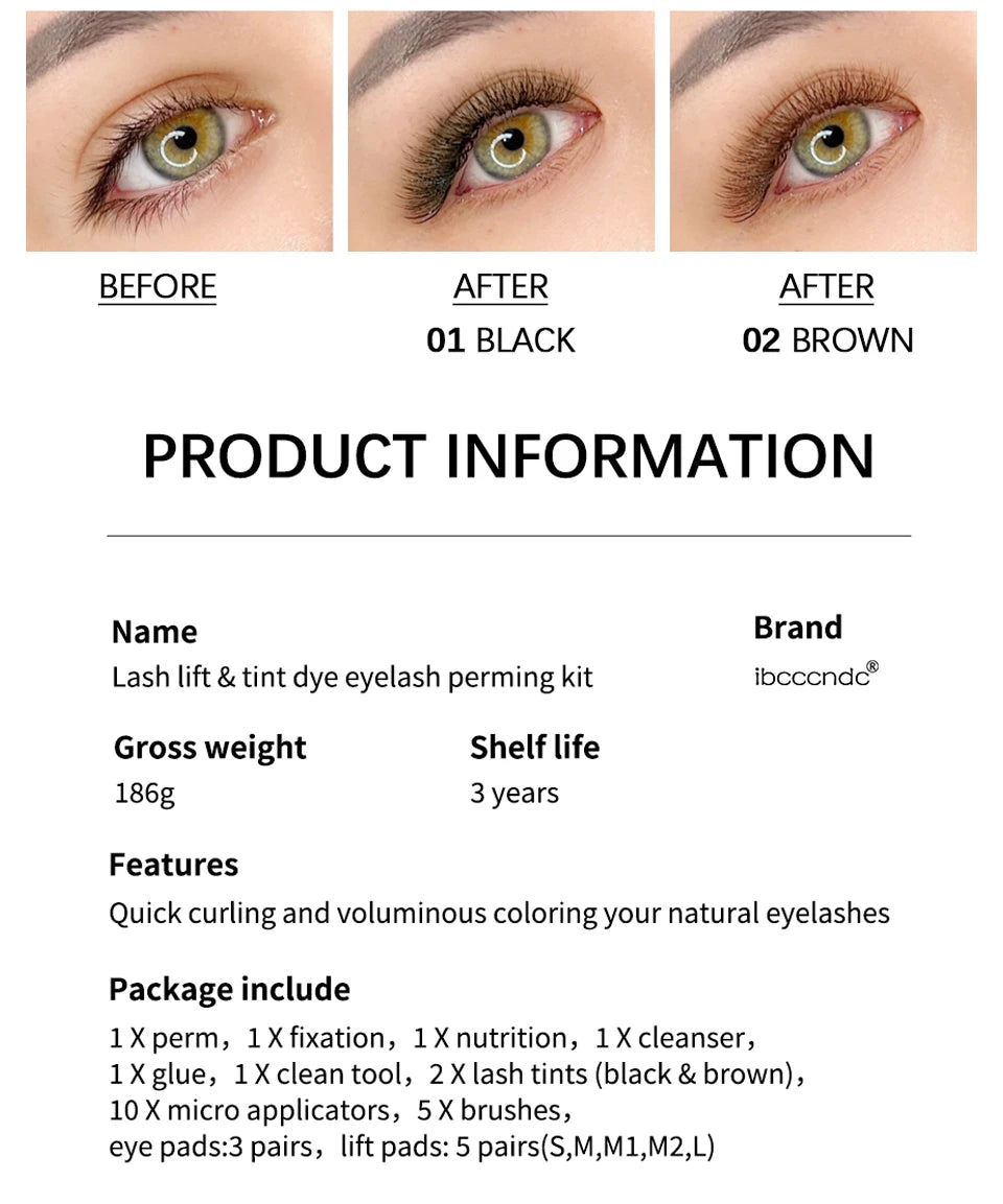 Professional Brow Lamination and Tinting Kit for Perfect Brows
