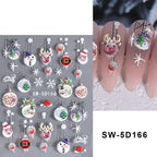 Festive Christmas Holiday Nail Art Decals